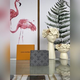 LV Multiple Кошелек Модель M81383 Серый короткий кошелек  Новый