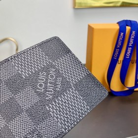 LV Карманный кошелек, модель N60433, черный Классический элемент 