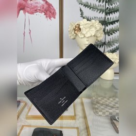 Короткий кожаный бумажник LV Grey Flower Названный в честь Slend
