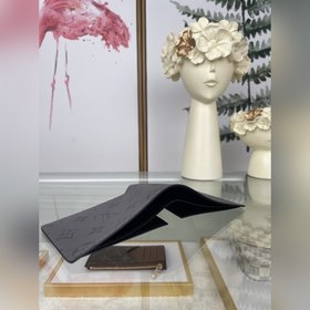 Короткий кожаный бумажник LV Grey Flower Названный в честь Slend
