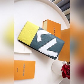 LV Brazza Кошелек Модель M81440 Сшитый из гладкой кожи кожи Tauri