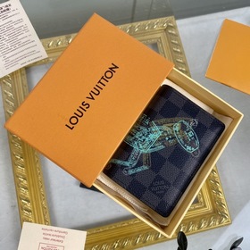 LV Модель： N64602 Мужской кошелек Новый кожаный кошелек с шелк