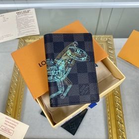 LV Модель： N64602 Мужской кошелек Новый кожаный кошелек с шелк