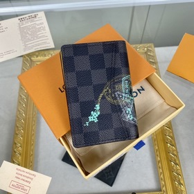 LV Модель： N64602 Мужской кошелек Новый кожаный кошелек с шелк