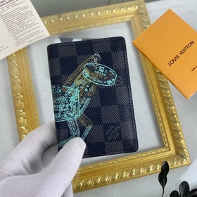 LV Модель： N64602 Мужской кошелек Новый кожаный кошелек с шелк