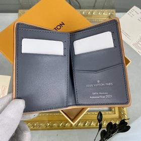 LV Модель M80805 Серебристый зеркальный кошелек из серии SLENDER 
