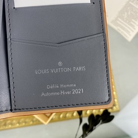 LV Модель M80805 Серебристый зеркальный кошелек из серии SLENDER 