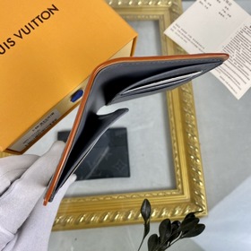 LV Модель M80805 Серебристый зеркальный кошелек из серии SLENDER 