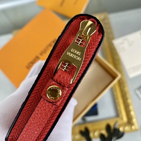 LV Модель： M60740 Ярко-красный кошелек Zippy на молнии Этот класс