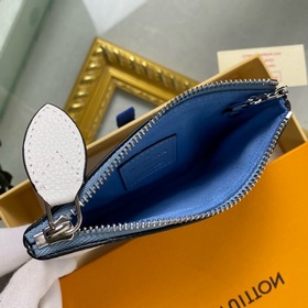 LV Модель： M69508, градиентный синий, кошелек Zippy Мягкая кожа M