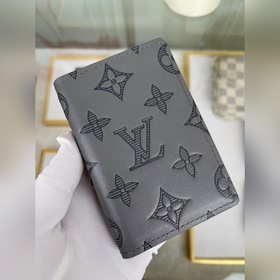 LV Карманный кошелек Модель M81382 Серый кожаный кошелек  Новый 