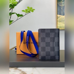 LV Модель N60431 Большой черный кошелек с карманом для мелочи Эт
