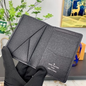 LV Модель N60431 Большой черный кошелек с карманом для мелочи Эт