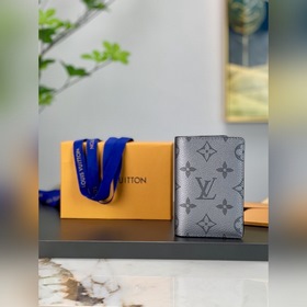 LV Карманный кошелек Модель M30837 Серый Кошелек из ткани Monogra
