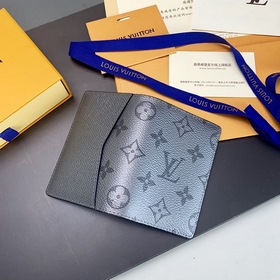 LV Карманный кошелек Модель M30837 Серый Кошелек из ткани Monogra