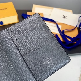 LV Карманный кошелек Модель M30837 Серый Кошелек из ткани Monogra