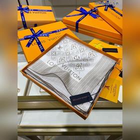 Шарф LV из 100% шелка высшего качества с диагональным переплетени