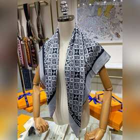 Шарф LV из 100% шелка высшего качества с диагональным переплетени
