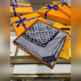 Шарф LV из 100% шелка высшего качества с диагональным переплетени