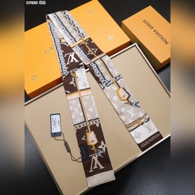 LV Confidential Monogram Giant Шарф-повязка на голову, 100% шелк