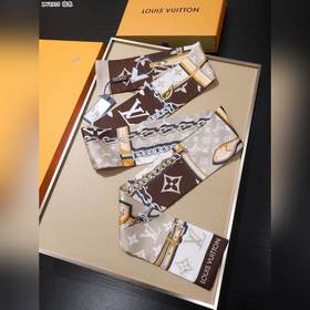 LV Confidential Monogram Giant Шарф-повязка на голову, 100% шелк