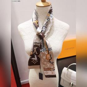 LV Confidential Monogram Giant Шарф-повязка на голову, 100% шелк 