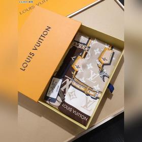 LV Confidential Monogram Giant Шарф-повязка на голову, 100% шелк 