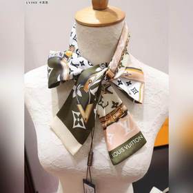 LV Confidential Monogram Giant Шарф-повязка на голову, 100% шелк