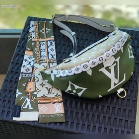 LV Confidential Monogram Giant Шарф-повязка на голову, 100% шелк
