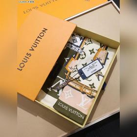 LV Confidential Monogram Giant Шарф-повязка на голову, 100% шелк