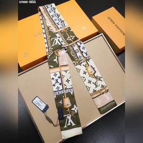 LV Confidential Monogram Giant Шарф-повязка на голову, 100% шелк 