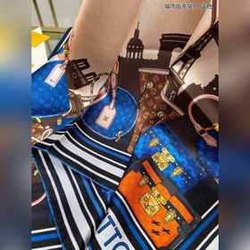 LV Skyline Квадратный платок City Edition 90% шелк, 100% шелк выс