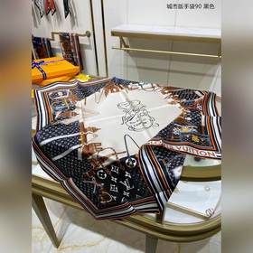 LV Skyline Квадратный платок City Edition 90% шелк, 100% шелк выс