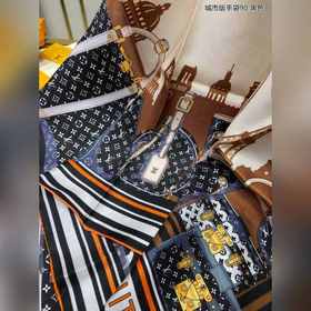 LV Skyline Квадратный платок City Edition 90% шелк, 100% шелк выс