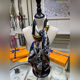 LV L-образный узел 90, шелковый платок 100% шелк высшего качеств