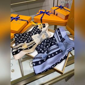 LV L Жесткий чемодан с элементами Двухслойный шелковый шарф 100