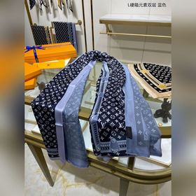 LV L Жесткий чемодан с элементами Двухслойный шелковый шарф 100