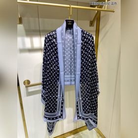 LV L Жесткий чемодан с элементами Двухслойный шелковый шарф 100
