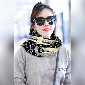 LV L Жесткий чемодан с элементами Двухслойный шелковый шарф 100
