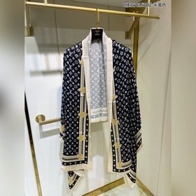 LV L Жесткий чемодан с элементами Двухслойный шелковый шарф 100