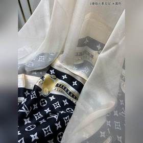 LV L Жесткий чемодан с элементами Двухслойный шелковый шарф 100