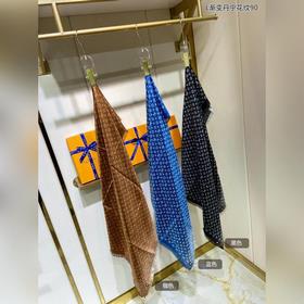 LV L Градиентный деним с цветочным узором 90 Шелковый платок 100