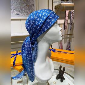 LV L Градиентный деним с цветочным узором 90 Шелковый платок 100