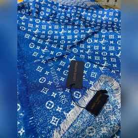 LV L Градиентный деним с цветочным узором 90 Шелковый платок 100