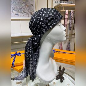 LV L Градиентный деним с цветочным узором 90 Шелковый платок 100