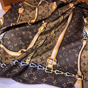 Louis Vuitton (Луи Виттен) Шарф из шелка высшего качества с диаго