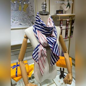 Длинный шарф в морском стиле, 100% шелк высшего качества Красные,