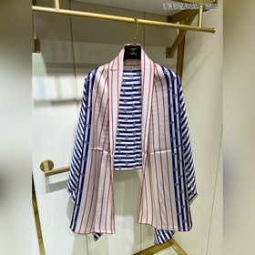Длинный шарф в морском стиле, 100% шелк высшего качества Красные,