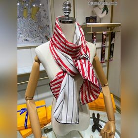 Длинный шарф в морском стиле, 100% шелк высшего качества Красные,