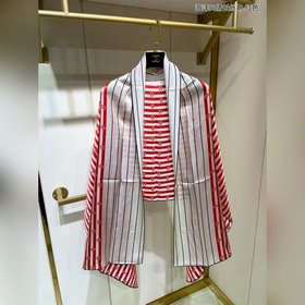 Длинный шарф в морском стиле, 100% шелк высшего качества Красные,